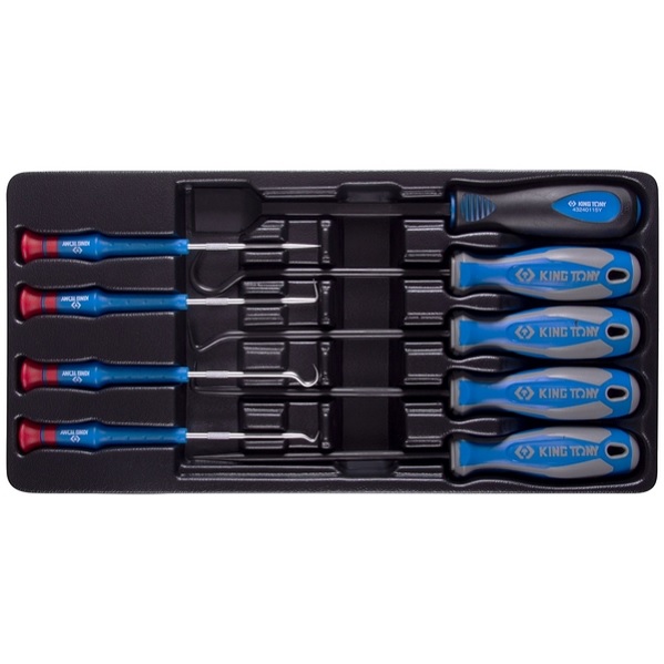 Набор KING TONY 9-30909AY для демонтажа сальников и колец, ложемент, 11 предметов