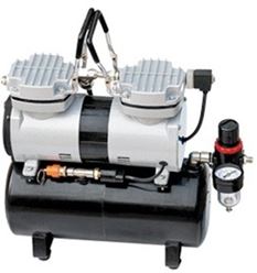 Миникомпрессор безмасляный (ресивер 3.5л, производительность 40л/мин, рабочее давление 3-4bar)