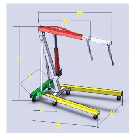 GARWIN PRO GE-SK02 Кран гаражный, складной, 2т