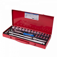 Набор торцевых головок с принадлежностями 1/2", двенадцатигранные, 3/8-1&1/4", 23 предмета KING TONY 4031SR