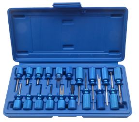 Набор приспособлений для разборки электрических разъемов 19пр., в кейсе