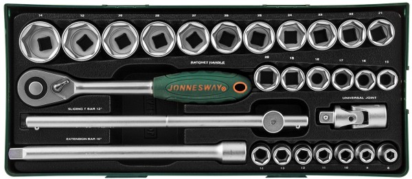 S04H4728SP Набор головок торцевых 1/2"DR в ложементе, 8-34 мм, 28 предметов