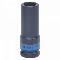 Головка торцевая ударная глубокая шестигранная 1/2", 18 мм KING TONY 443518M