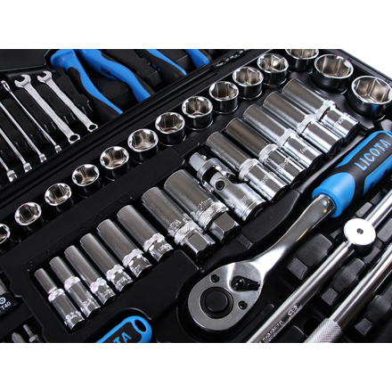 Licota ALK-8009F Набор инструментов 1/4" и 1/2" 6 гр. 143 предмета