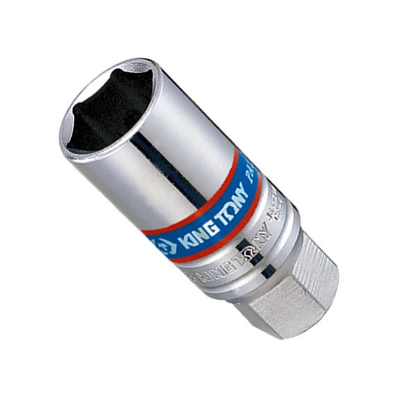 Головка свечная шестигранная 3/8", 18 мм, пружинный фиксатор KING TONY 36A518