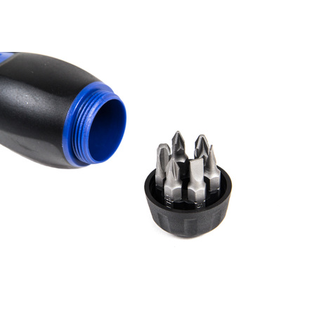 Licota ARD-12K04 Отвертка трещоточная с поворотной ручкой и сменными вставками 1/4", 9 пр.