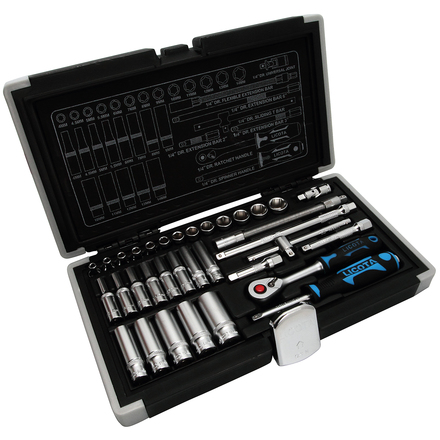 Licota ALK-0101F Набор торцевых головок 1/4" 34пр. 4-14 мм