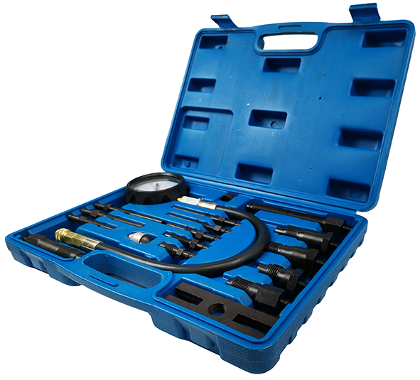 Компрессометр дизельный с адаптерами для всех дизелей TA-G1011 (MHR-A1020B) 0-1000PSI и 0-70атм