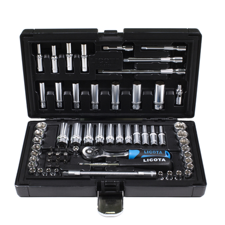 Licota ALK-8021FW Набор торцевых головок 1/4" 62 пр., дюйм и метрика