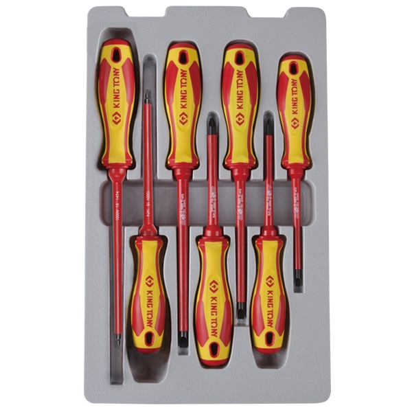 Набор отверток KING TONY 30607MR02, диэлектрические, 7 предметов
