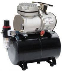 Миникомпрессор безмасляный (ресивер 3л, производительность 23л/мин, рабочее давление 3-4bar)