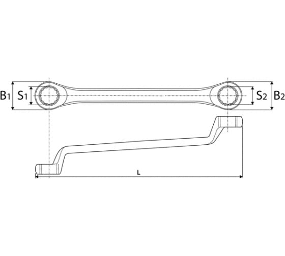 Ключ накидной Thorvik ORW1719, 75°, 17x19 мм