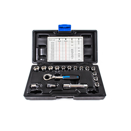 Licota ALK-1005P Набор торцевых головок проходных с аксессуарами 13 мм 17 пр.