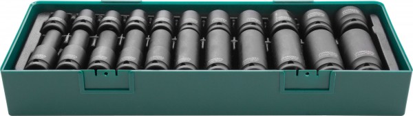 Набор головок ударных 1/2"DR в ложементе 10-24 мм 22 предмета JONNESWAY S03A4122SP