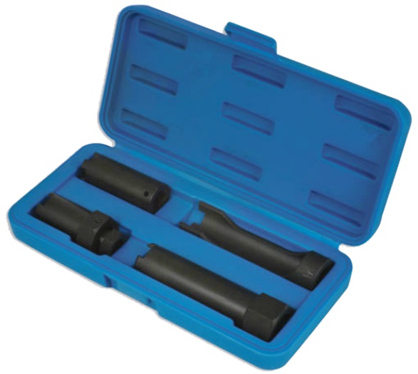 Набор головок шлицевых для дизельных форсунок грузовых а/м 4пр.(4зуб.:L-70мм, резьба М14х1.5мм, 4зуб.:L-72мм,1/2'', 4зуб.:L-120мм, 3зуб.:L-120мм, 1/2'')