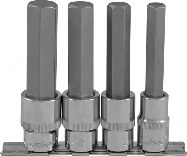 Набор насадок торцевых 921204, 1/2"DR с вставками-битами шестигранными на держателе, H12-H19, 100 мм, 4 предмета
