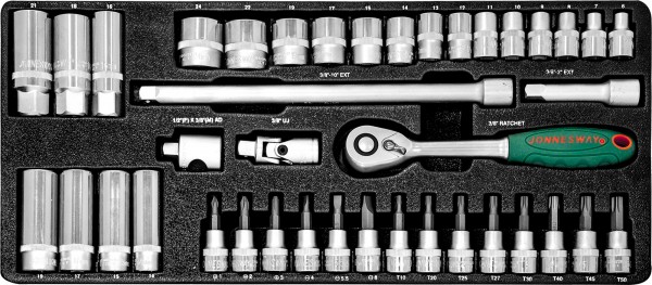 Набор головок торцевых S04H3141S, 3/8"DR, 6-24 мм, 41 предмет