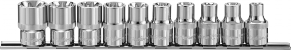 Набор головок торцевых 912610, 1/2"DR на держателе, внешний TORX®, E8-E24, 10 предметов