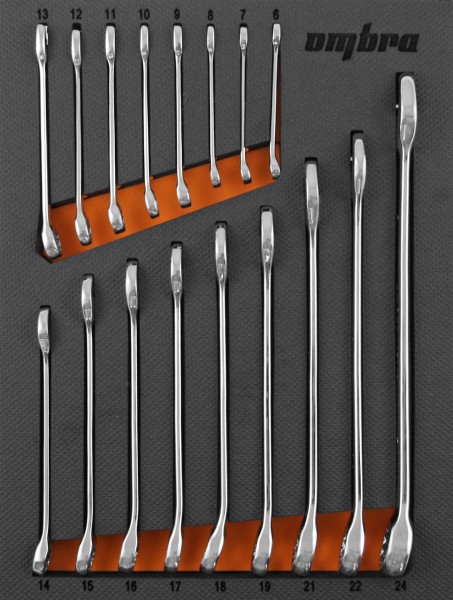 Набор ключей комбинированных Ombra OMT17STE, 6-24 мм