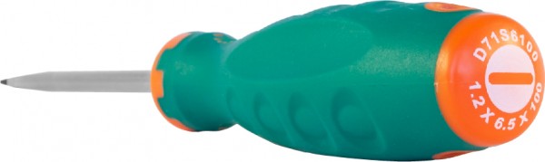 Отвертка стержневая шлицевая JONNESWAY D77S6100, ANTI-SLIP GRIP, SL6.5х100 мм
