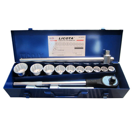 Licota ALT-6001W Набор торцевых головок 3/4", 12гр., 22-50 мм, 15пр.