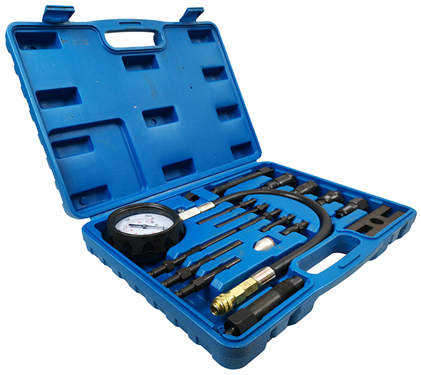 Компрессометр дизельный с адаптерами для всех дизелей TA-G1011 (MHR-A1020B) 0-1000PSI и 0-70атм