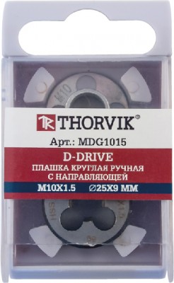 Плашка D-DRIVE MDG407 круглая ручная с направляющей в наборе М4х0.7, HSS, Ф25х9 мм