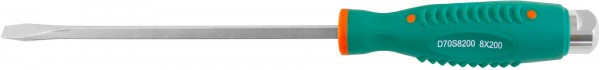 Отвертка стержневая шлицевая D70S8200, ударная, силовая под ключ, SL8x200
