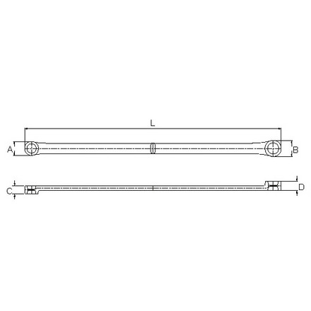 Licota AWT-LDM1214 Ключ накидной удлиненный 12х14 мм