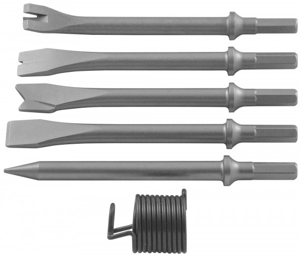 Набор молоток пневматический Jonnesway JAH-6833HK 2100 уд/мин., патрон H10, с насадками, 8 предметов