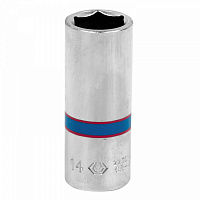 Головка торцевая глубокая шестигранная 1/4", 15 мм KING TONY 223515M