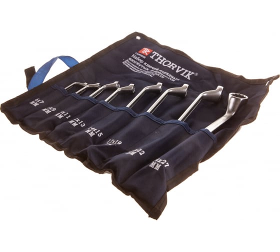 Набор ключей накидных Thorvik ORWS008, 75°, в сумке, 6-27 мм, 8 предметов