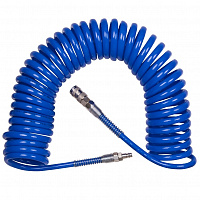 Шланг пневматический спиральный высокого давления KING TONY 79953-10, 8х12 мм, 10 м, резьба 1/4"