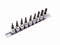 Набор торцевых насадок 3/8" TORX, Т10-Т50 мм, L = 50 мм, с отверстием, 9 предметов KING TONY 3119PR8