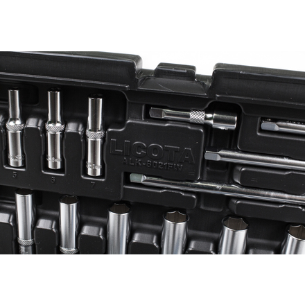 Licota ALK-8021FW Набор торцевых головок 1/4" 62 пр., дюйм и метрика