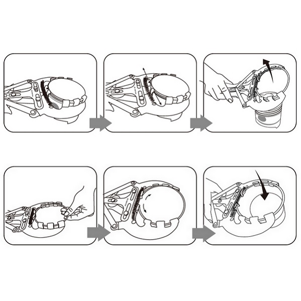 Щипцы KING TONY 9AP160 для поршневых колец, 110-160 мм