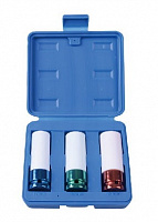 Набор глубоких ударных торцевых головок 1/2", шестигранные, 17, 19, 21 мм KING TONY 4405MX