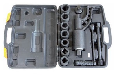 Ключ с умножителем момента 1:58 до 5200 Н*м с набором головок от 24 до 38 мм для колес г/а, арт. 05.090.10