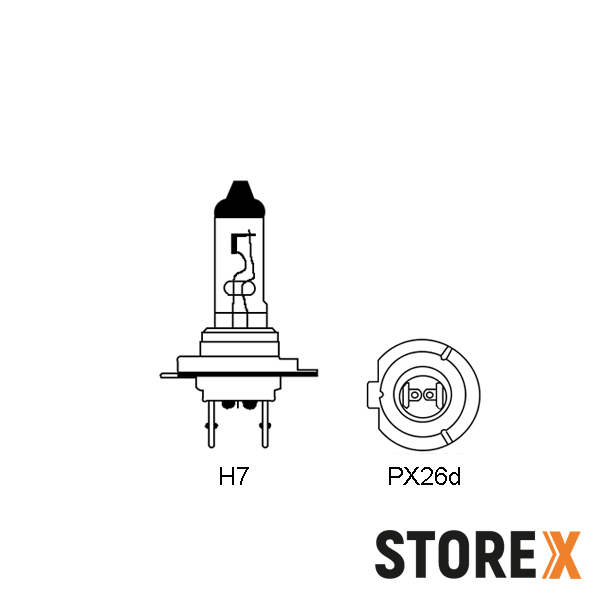 H7 lampa schema cokol logo
