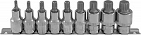 912779 Набор насадок торцевых 1/2"DR с вставками-битами SPLINE на держателе, M5-M18, 9 предметов