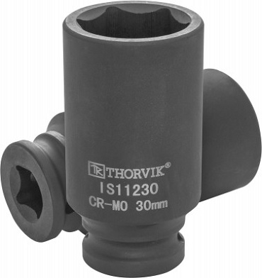Головка торцевая ударная глубокая 1/2"DR, 30 мм Thorvik IS11230