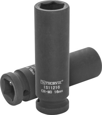 Головка торцевая ударная глубокая 1/2"DR, 16 мм Thorvik IS11216