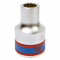 Головка торцевая стандартная двенадцатигранная 1/2", 9 мм KING TONY 433009M
