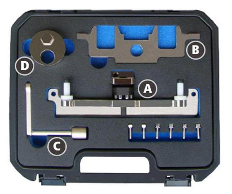 Набор фиксаторов для двигателей MB, кейс, 8 предметов МАСТАК 103-21308C