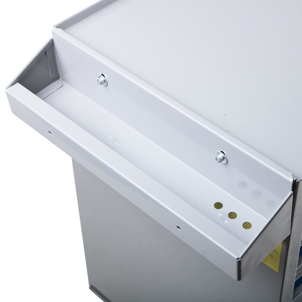 Licota AWX-2602GB-R-ST Тележка инструментальная с карманом, cо столешницей, 5 полок, сине-серая