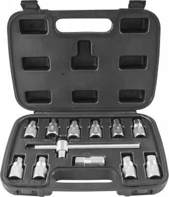 Набор приспособлений для откручивания масляных пробок Thorvik AODTS12, 12 предметов
