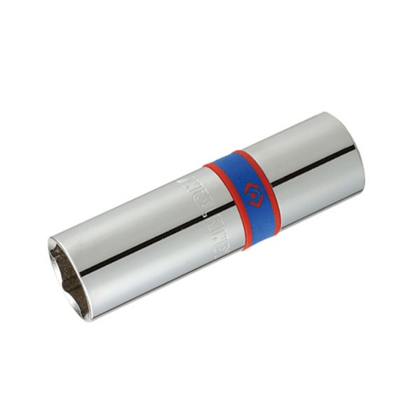Головка свечная шестигранная 1/2", 16 мм, L = 70 мм, резиновый фиксатор KING TONY 463516R