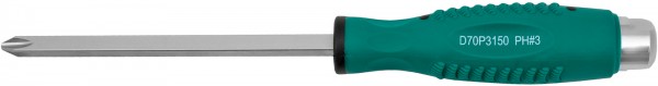 Отвертка стержневая крестовая D70P3150, ударная, силовая под ключ, PH3х150