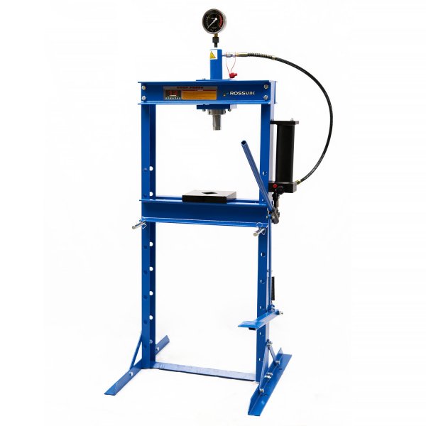Пресс гидравлический напольный ROSSVIK HJ0803B.5005 (12 тонн, электропривод, цвет синий RAL 5005)