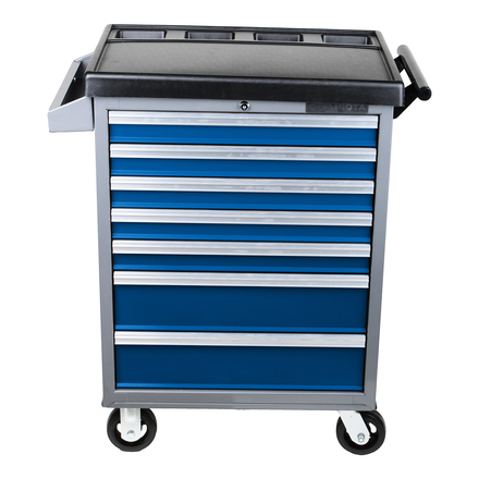 Licota AWX-2603GB-N-R-ST Тележка инструментальная с карманом, со столешницей, 7 полок, сине-серая